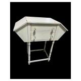 DISTRESSED PAINTED LIFT TOP SEWING STAND