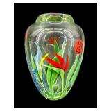 ORIENT & FLUME ARTIST SIGNED ART GLASS BUD VASE