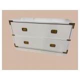 PAINT DECORATED 2 DRAWER CAMPAIGN CHEST
