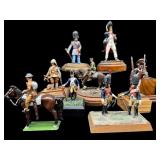 LOT OF LEAD FIGURES ON STANDS