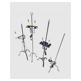 LOT OF 4 IRON FLOOR LAMPS