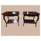 2 MINTON-SPIDELL 1 DRAWER FRENCH STYLE TABLES