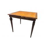 LEATHER TOP CARD TABLE