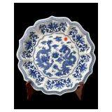 LARGE BOMBAY ORIENTAL BLUE AND WHITE PORCELAIN
