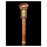 EARLY 18TH CENT. WALNUT BARLEY TWIST THERMOMETER
