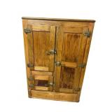 OAK 3 DOOR ICE BOX