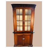 19TH CENT. PINE 2 PC CORNER CUPBOARD