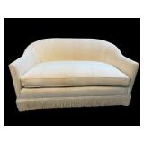 BARREL BACK FRINGED SETTEE