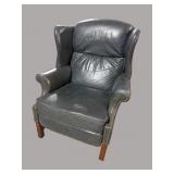 BARKER LOUNGER LEATHER RECLINING WINGBACK CHAIR