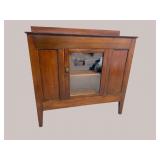 ANTIQUE PEGGED 1 DOOR CUPBOARD