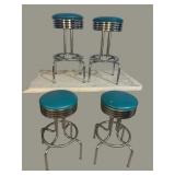 4 MCM SWIVEL BARSTOOLS