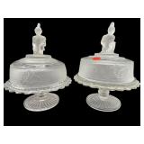 2 GILLINDER & SONS WESTWARD HO FROSTED COVERED