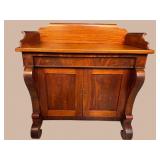 19TH CENT. MAHOGANY INLAID WASHSTAND