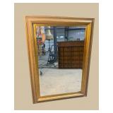GOLD DECORATED LARGE BEVELED MIRROR