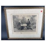 THE WIDOW AT HOME BY WALTER DENDY SADLER ETCHING