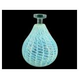 SIGNED 1997 ART GLASS PERFUME BOTTLE WITH STOPPER