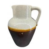 BROWN GLAZE STONEWARE POTTERY JUG