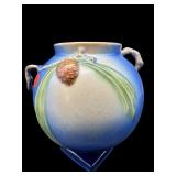 ROSEVILLE POTTERY BLUE PINECONE BALL VASE