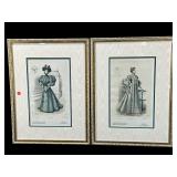 2 FRENCH G. GONIUS FASHION PRINTS