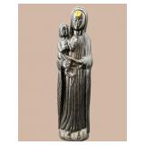 TALL SRILANKA HAND CARVED WOODEN MADONNA WITH