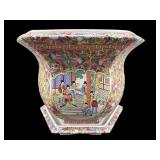 LARGE CHINESE CANTON FAMILLE ROSE CHINOISERIE