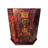ALL DECORATED BEADED FLOWERS LIFT TOP CHEST