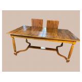 ETHAN ALLEN CHERRY RUSTIC FINISH DINING ROOM TABLE