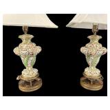 2 LARGE PORCELAIN CAPODIMONTE LAMPS