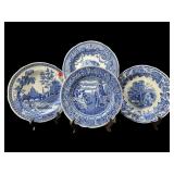 SET OF 4 SPODE BLUE ROOM COLLECTION PLATES