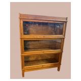 OAK 3 STACKING BARRISTER BOOKCASE