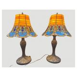 2 MATCHING TIFFANY STYLE LAMPS