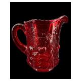 FENTON FOR L.G. WRIGHT RUBY RED WREATHED CHERRY
