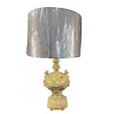 LARGE DECORATOR DUCK AND FLORAL TABLE LAMP