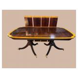 STICKLEY FLAME MAHOGANY BANDED BANQUET TABLE