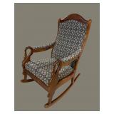 EXTRA CLEAN MAHOGANY GOOSE NECK ROCKER