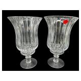 PR OF QUALITY CRYSTAL HURRICANE CANDLE HOLDERS