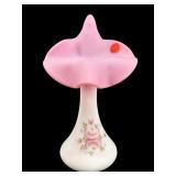 FENTON ROSELINE SATIN HAND PAINTED JACK IN THE
