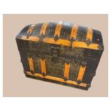 RESTORED ALLIGATOR FINISH DOME TOP TRUNK