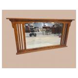 BASSETT MISSION OAK STYLE BEVELED MIRROR