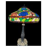 MONUMENTAL FLORAL TIFFANY STYLE LAMP