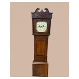 19TH CENT. OAK AND MAHOGANY GRANDFATHER TALL CASE