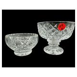 2 PC LOT WATERFORD CRYSTAL SMALL BOWLS