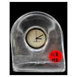 SIMON PEARCE CRYSTAL QUARTZ DESK CLOCK