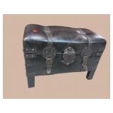 LEATHER TRUNK FORMED OTTOMAN