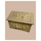 ORNATE BRASS KINDLING BOX