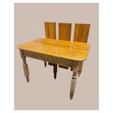 OAK CARVED KITCHEN TABLE