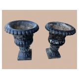 2 LARGE CONCRETE URNS
