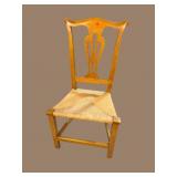ANTIQUE PEGGED NEW ENGLAND MAPLE CHIPPENDALE CHAIR