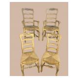 4 PAINT DECORATED COUNTRY FRENCH LADDER BACK