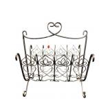 ORNATE METAL MAGAZINE RACK